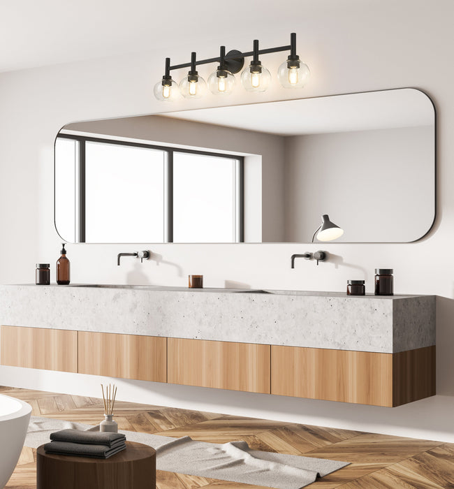 Vanity Z-Lite 7502-5V-MB Matte Black Sutton 5 Light Vanity Z-Lite