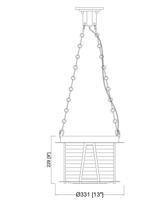 Pendant Z-Lite 7503P13-MB Matte Black Cape Harbor 1 Light Pendant Z-Lite