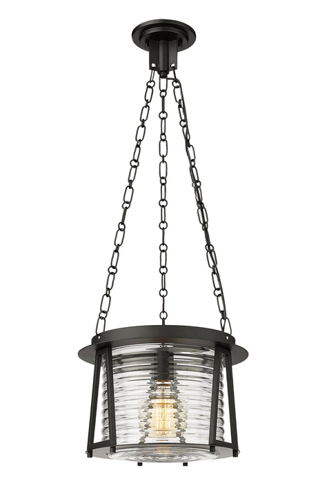 Pendant Z-Lite 7503P13-MB Matte Black Cape Harbor 1 Light Pendant Z-Lite