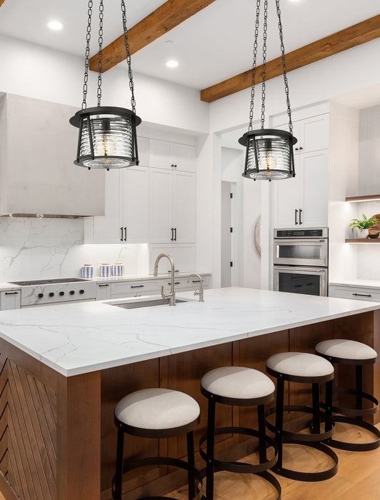 Pendant Z-Lite 7503P13-MB Matte Black Cape Harbor 1 Light Pendant Z-Lite