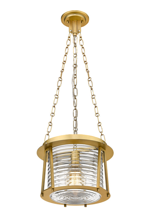 Pendant Z-Lite 7503P13-RB Rubbed Brass Cape Harbor 1 Light Pendant Z-Lite