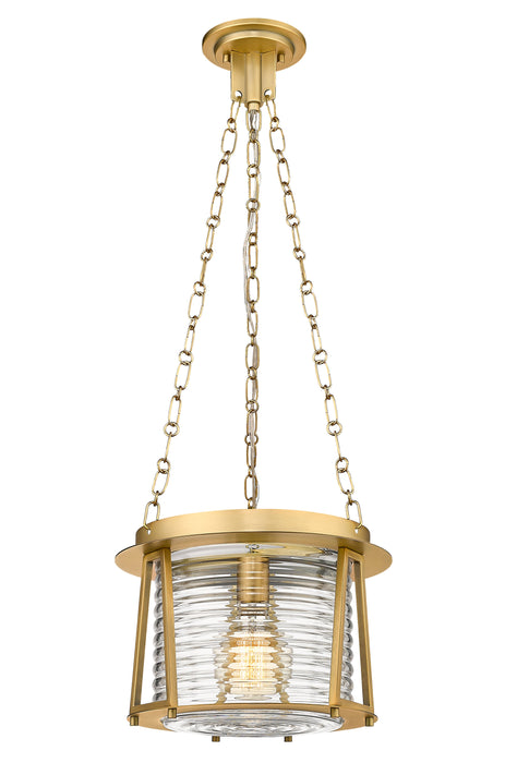 Pendant Z-Lite 7503P13-RB Rubbed Brass Cape Harbor 1 Light Pendant Z-Lite
