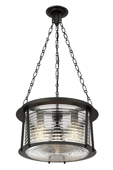 Pendant Z-Lite 7503P18-MB Matte Black Cape Harbor 3 Light Pendant Z-Lite