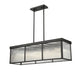 Linear Chandelier Z-Lite 7504-42L-MB Matte Black Carnaby 10 Light Pendant Z-Lite