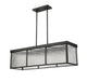 Linear Chandelier Z-Lite 7504-42L-MB Matte Black Carnaby 10 Light Pendant Z-Lite