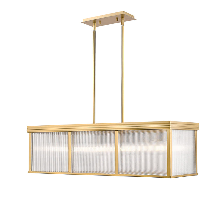 Linear Chandelier Z-Lite 7504-42L-MGLD Modern Gold Carnaby 10 Light Pendant Z-Lite