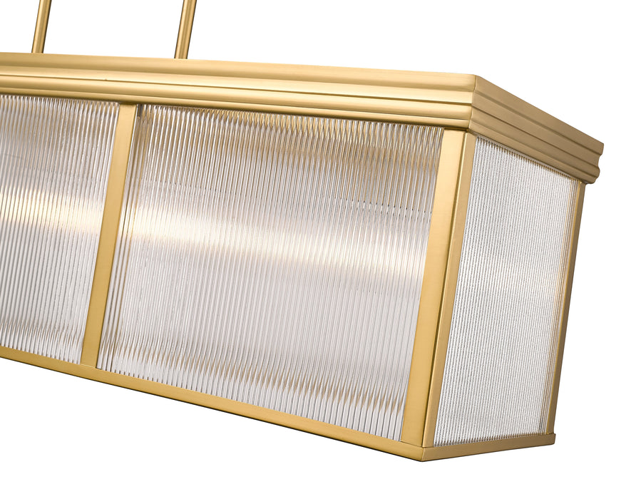 Linear Chandelier Z-Lite 7504-42L-MGLD Modern Gold Carnaby 10 Light Pendant Z-Lite