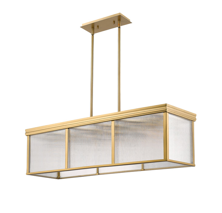 Linear Chandelier Z-Lite 7504-42L-MGLD Modern Gold Carnaby 10 Light Pendant Z-Lite
