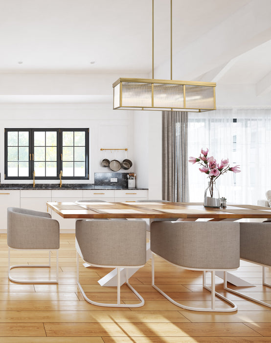 Linear Chandelier Z-Lite 7504-42L-MGLD Modern Gold Carnaby 10 Light Pendant Z-Lite