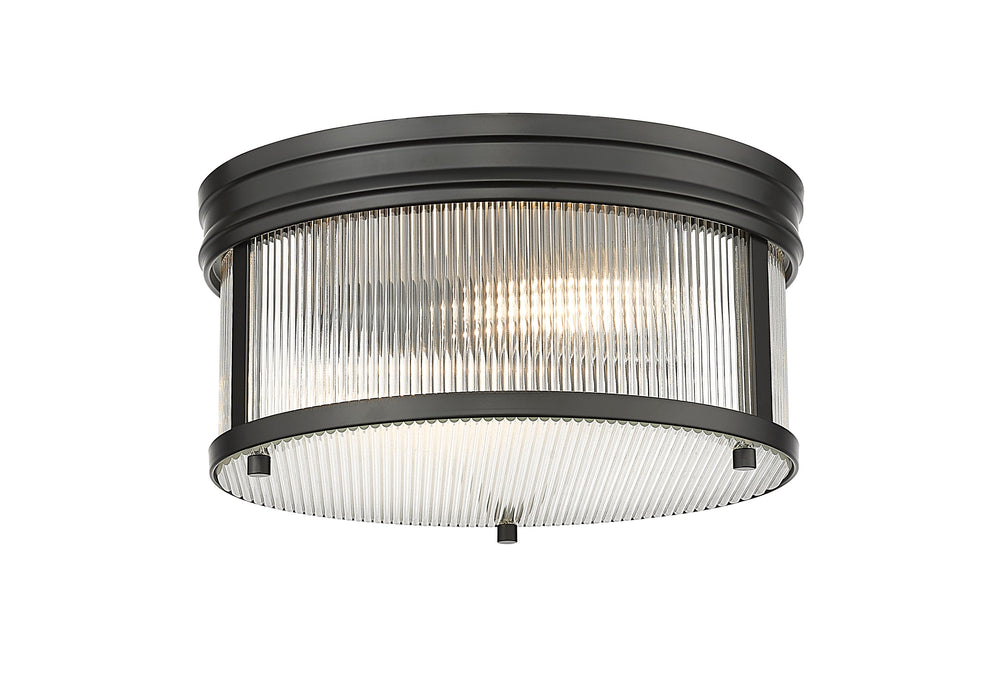 Flush Mount Z-Lite 7504FR13-MB Matte Black Carnaby 2 Light Flush Mount Z-Lite