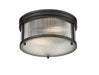 Flush Mount Z-Lite 7504FR13-MB Matte Black Carnaby 2 Light Flush Mount Z-Lite