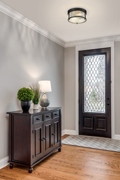 Flush Mount Z-Lite 7504FR13-MB Matte Black Carnaby 2 Light Flush Mount Z-Lite