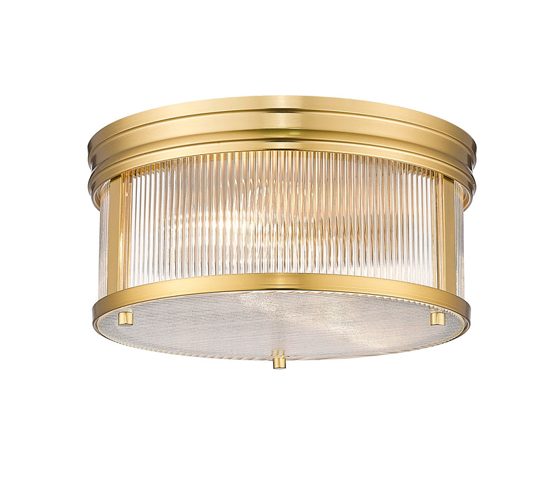 Flush Mount Z-Lite 7504FR13-MGLD Modern Gold Carnaby 2 Light Flush Mount Z-Lite
