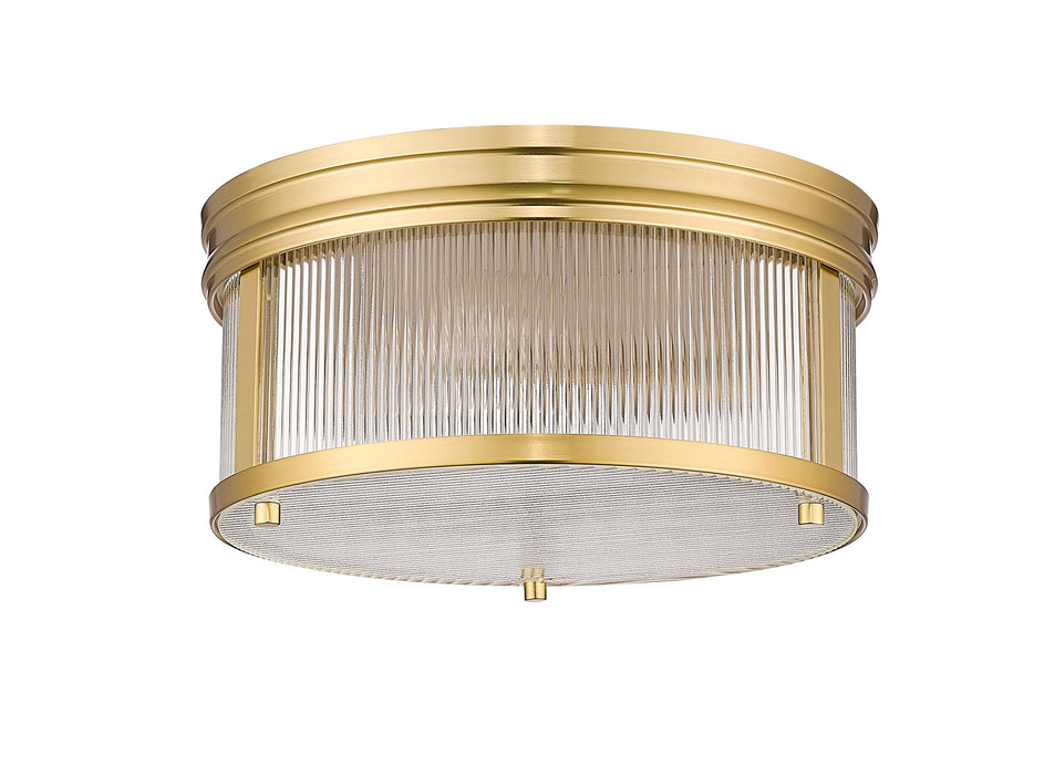 Flush Mount Z-Lite 7504FR13-MGLD Modern Gold Carnaby 2 Light Flush Mount Z-Lite