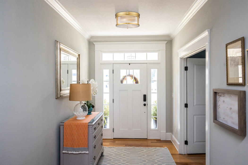 Flush Mount Z-Lite 7504FR13-MGLD Modern Gold Carnaby 2 Light Flush Mount Z-Lite