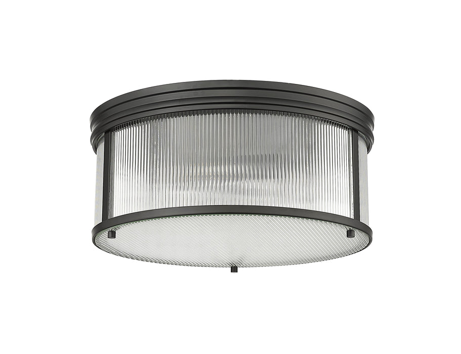 Flush Mount Z-Lite 7504FR18-MB Matte Black Carnaby 4 Light Flush Mount Z-Lite