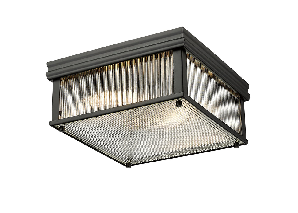 Flush Mount Z-Lite 7504FS13-MB Matte Black Carnaby 2 Light Flush Mount Z-Lite