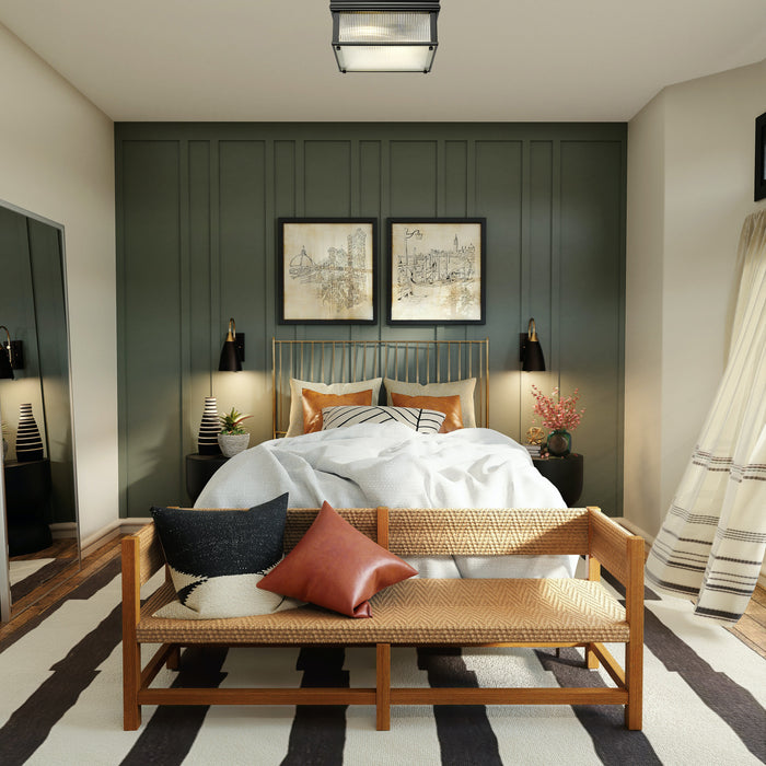 Flush Mount Z-Lite 7504FS13-MB Matte Black Carnaby 2 Light Flush Mount Z-Lite