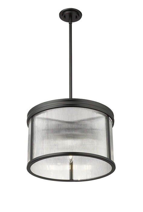 Pendant Z-Lite 7504P18-MB Matte Black Carnaby 5 Light Pendant Z-Lite