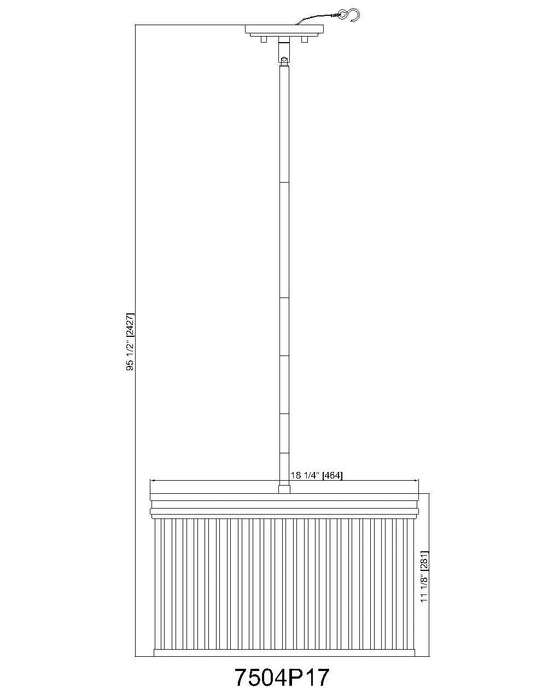 Pendant Z-Lite 7504P18-MGLD Modern Gold Carnaby 5 Light Pendant Z-Lite