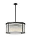 Chandelier Z-Lite 7504P24-MB Matte Black Carnaby 6 Light Chandelier Z-Lite
