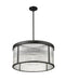 Chandelier Z-Lite 7504P24-MB Matte Black Carnaby 6 Light Chandelier Z-Lite