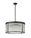 Chandelier Z-Lite 7504P24-MB Matte Black Carnaby 6 Light Chandelier Z-Lite
