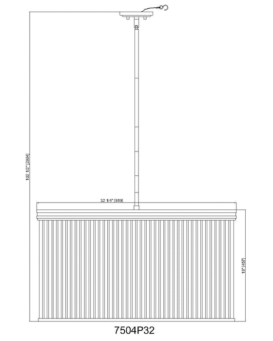 Chandelier Z-Lite 7504P32-MB Matte Black Carnaby 9 Light Chandelier Z-Lite