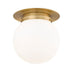 Flush Mount Z-Lite 7505F13-HBR Heritage Brass Calhoun 1 Light Flush Mount Z-Lite