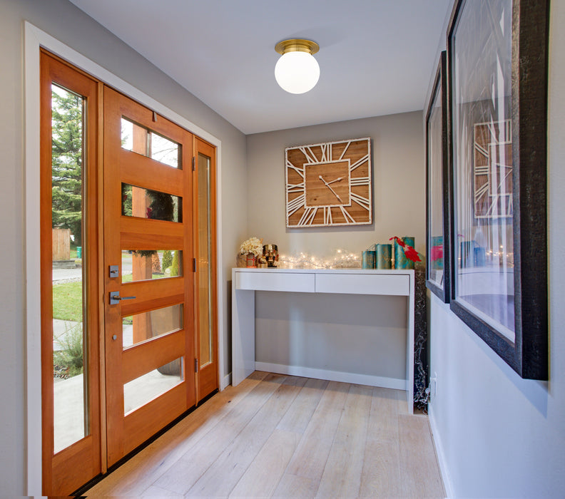 Flush Mount Z-Lite 7505F13-HBR Heritage Brass Calhoun 1 Light Flush Mount Z-Lite