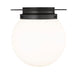 Flush Mount Z-Lite 7505F13-MB Matte Black Calhoun 1 Light Flush Mount Z-Lite