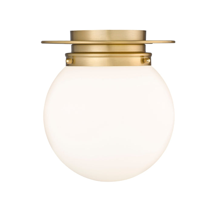 Flush Mount Z-Lite 7505F9-HBR Heritage Brass Calhoun 1 Light Flush Mount Z-Lite