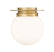 Flush Mount Z-Lite 7505F9-HBR Heritage Brass Calhoun 1 Light Flush Mount Z-Lite