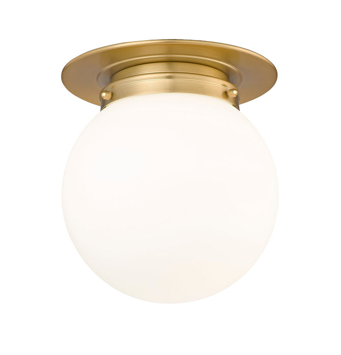 Flush Mount Z-Lite 7505F9-HBR Heritage Brass Calhoun 1 Light Flush Mount Z-Lite