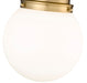 Flush Mount Z-Lite 7505F9-HBR Heritage Brass Calhoun 1 Light Flush Mount Z-Lite