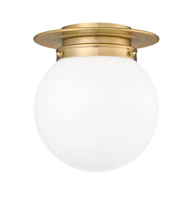 Flush Mount Z-Lite 7505F9-HBR Heritage Brass Calhoun 1 Light Flush Mount Z-Lite
