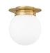 Flush Mount Z-Lite 7505F9-HBR Heritage Brass Calhoun 1 Light Flush Mount Z-Lite