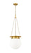 Pendant Z-Lite 7505P13-HBR Heritage Brass Calhoun 1 Light Pendant Z-Lite