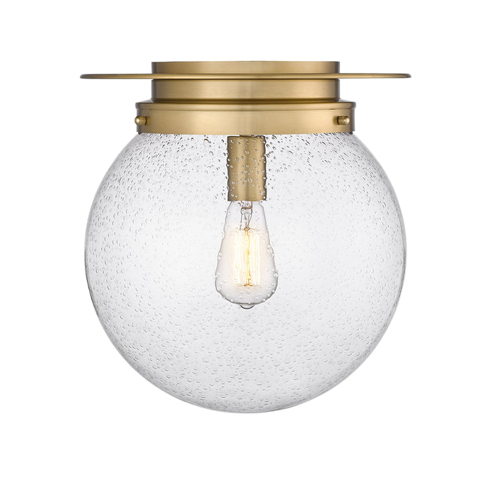 Flush Mount Z-Lite 7506F13-HBR Heritage Brass Calhoun 1 Light Flush Mount Z-Lite