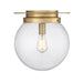Flush Mount Z-Lite 7506F13-HBR Heritage Brass Calhoun 1 Light Flush Mount Z-Lite