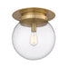 Flush Mount Z-Lite 7506F13-HBR Heritage Brass Calhoun 1 Light Flush Mount Z-Lite
