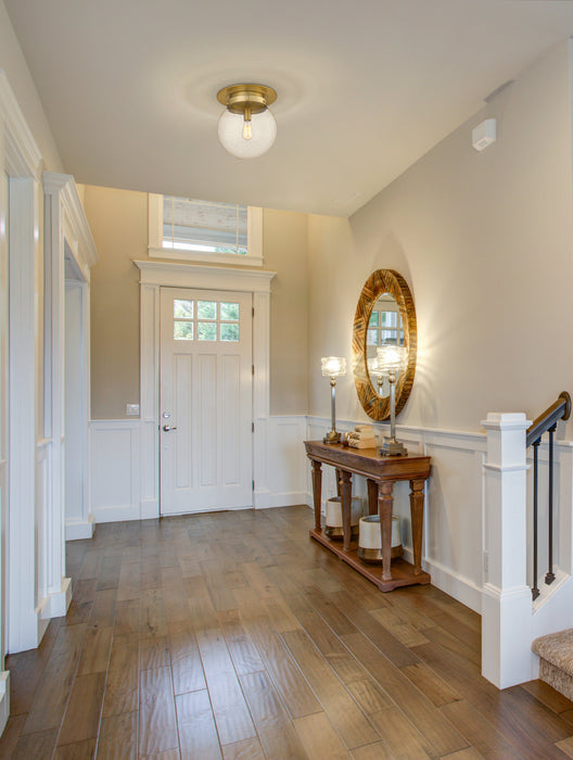 Flush Mount Z-Lite 7506F13-HBR Heritage Brass Calhoun 1 Light Flush Mount Z-Lite