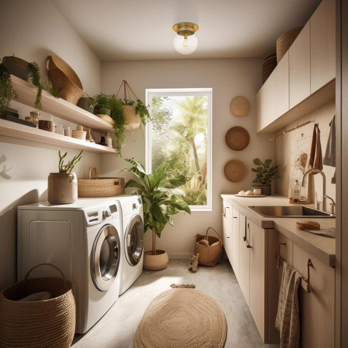 Flush Mount Z-Lite 7506F13-HBR Heritage Brass Calhoun 1 Light Flush Mount Z-Lite