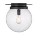 Flush Mount Z-Lite 7506F13-MB Matte Black Calhoun 1 Light Flush Mount Z-Lite