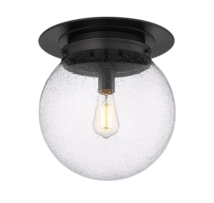 Flush Mount Z-Lite 7506F13-MB Matte Black Calhoun 1 Light Flush Mount Z-Lite