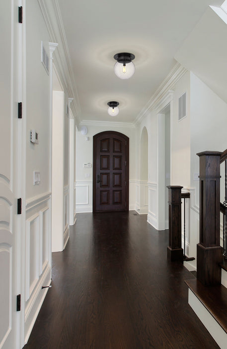 Flush Mount Z-Lite 7506F13-MB Matte Black Calhoun 1 Light Flush Mount Z-Lite