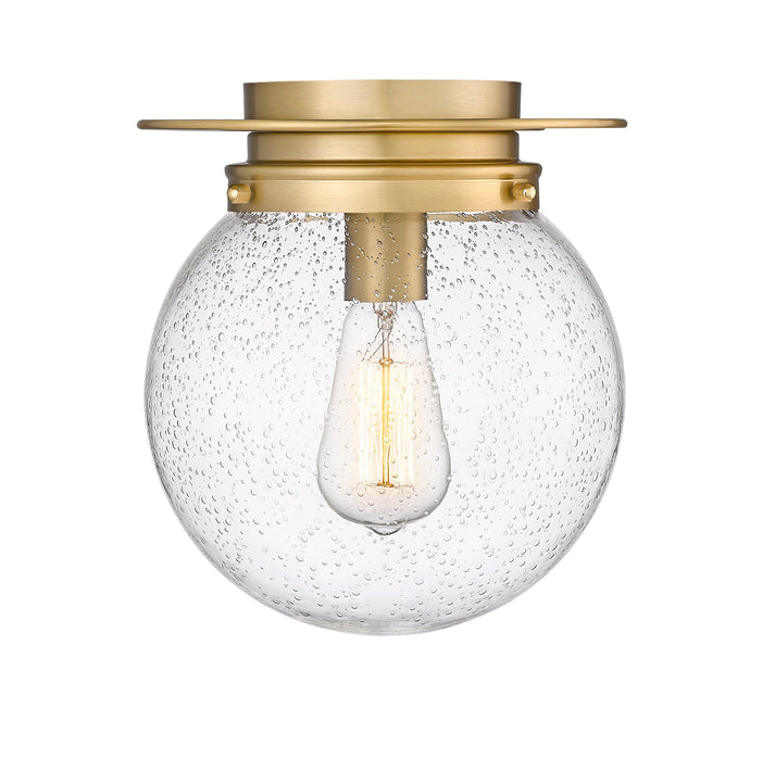Flush Mount Z-Lite 7506F9-HBR Heritage Brass Calhoun 1 Light Flush Mount Z-Lite