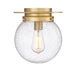 Flush Mount Z-Lite 7506F9-HBR Heritage Brass Calhoun 1 Light Flush Mount Z-Lite