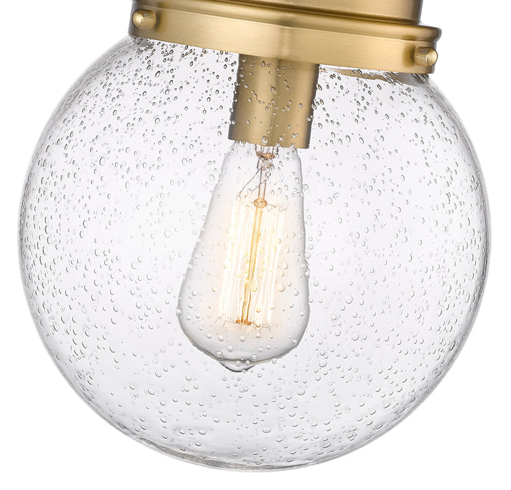 Flush Mount Z-Lite 7506F9-HBR Heritage Brass Calhoun 1 Light Flush Mount Z-Lite