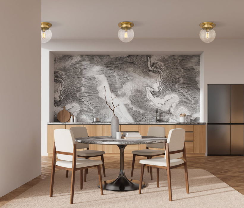 Flush Mount Z-Lite 7506F9-HBR Heritage Brass Calhoun 1 Light Flush Mount Z-Lite